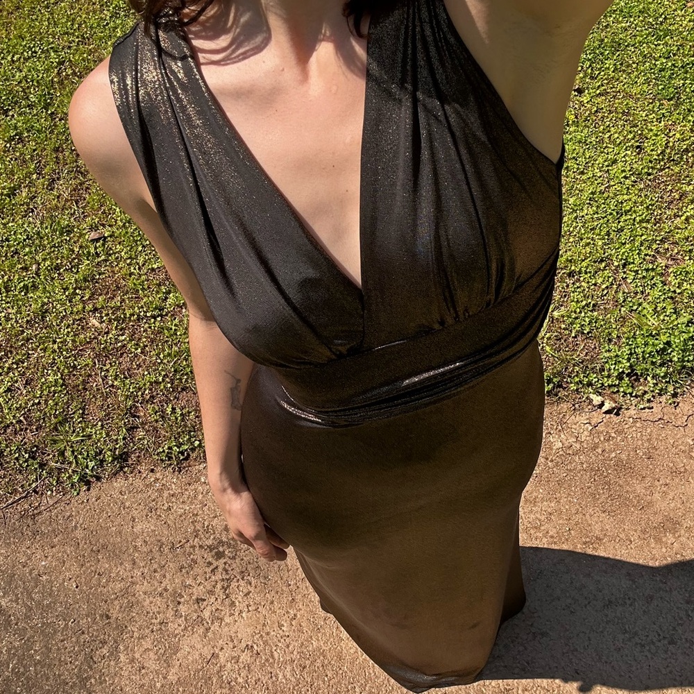 Vintage Bronze Liquid Gown